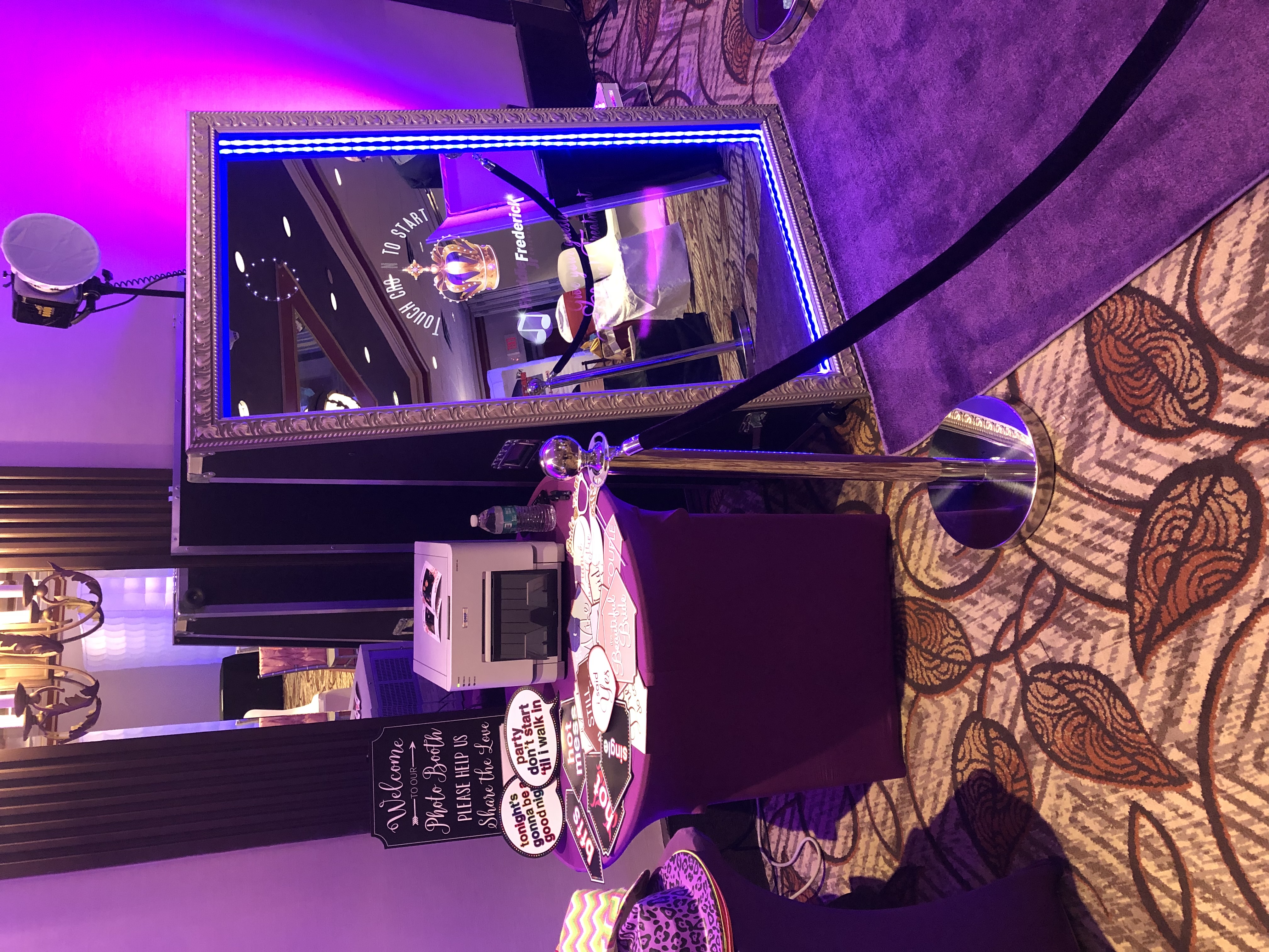 Mirror booth VIP setup